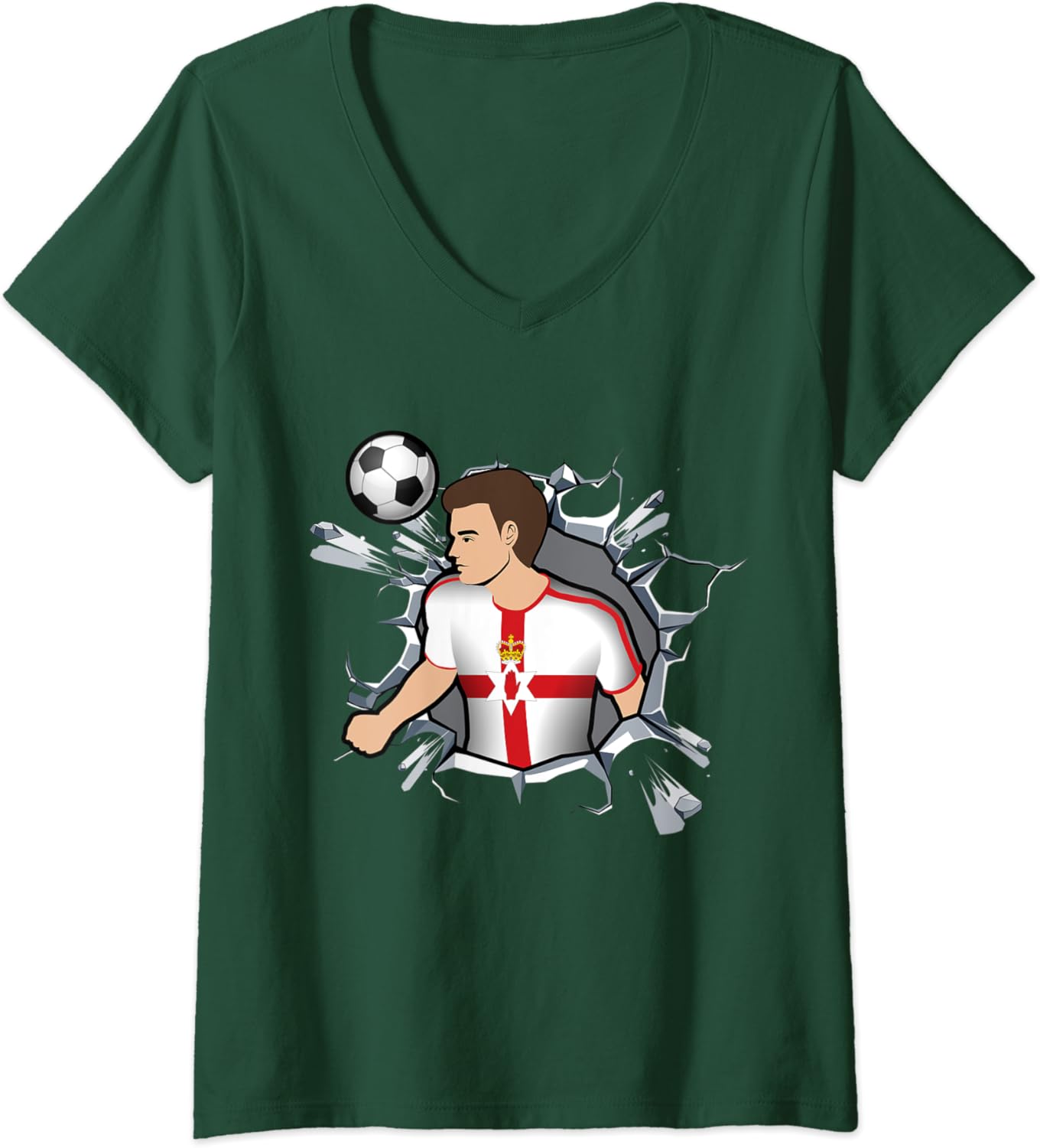 Womens Northern Ireland Soccer Jersey Fans Gifts for Irish Soccer V